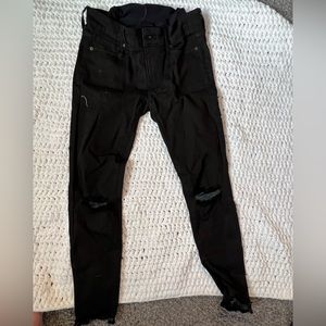 Postpartum Support Skinny Jeans Blanqi black distressed